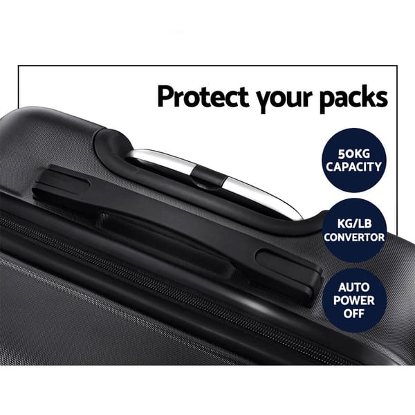 Wanderlite 3-Piece Hard Shell Luggage Set | 20" 24" 28" with TSA Lock & Spinner Wheels | 4 Colours