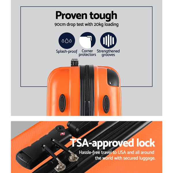 Wanderlite 3-Piece Hard Shell Luggage Set | TSA Lock | 20" 24" 28"