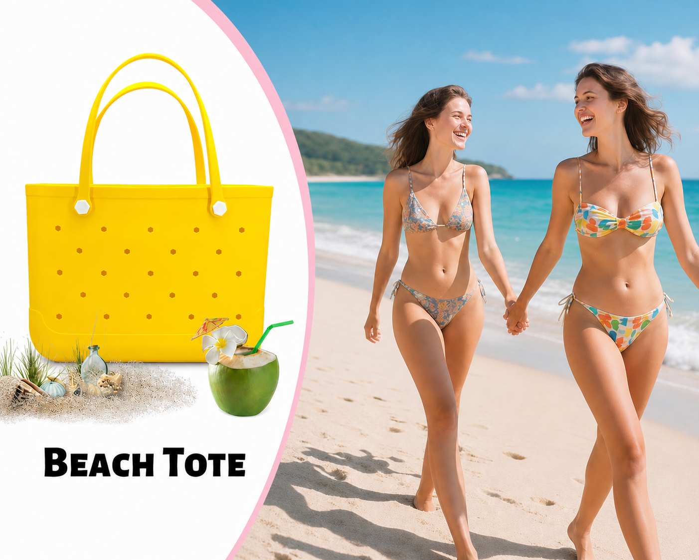 Waterproof Hexagon Mesh Beach Bag | Medium & Large |5 Colours