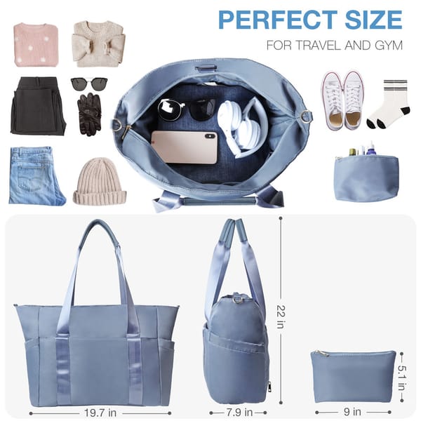 Women's Travel Duffle Bag | Carry-On Weekender with Shoe Bag & Makeup Pouch