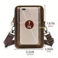 Genuine Leather Crossbody Bag | Lion Clasp | Brown & Black | Travel & Daily Use