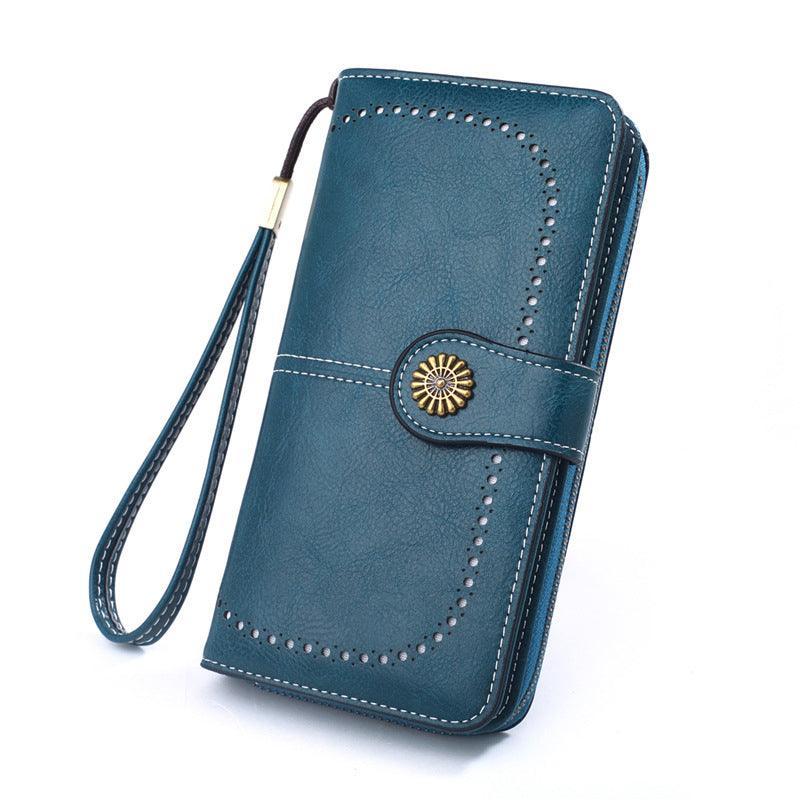 Women's Wallet Organizer Purse with Card Slots - Blue