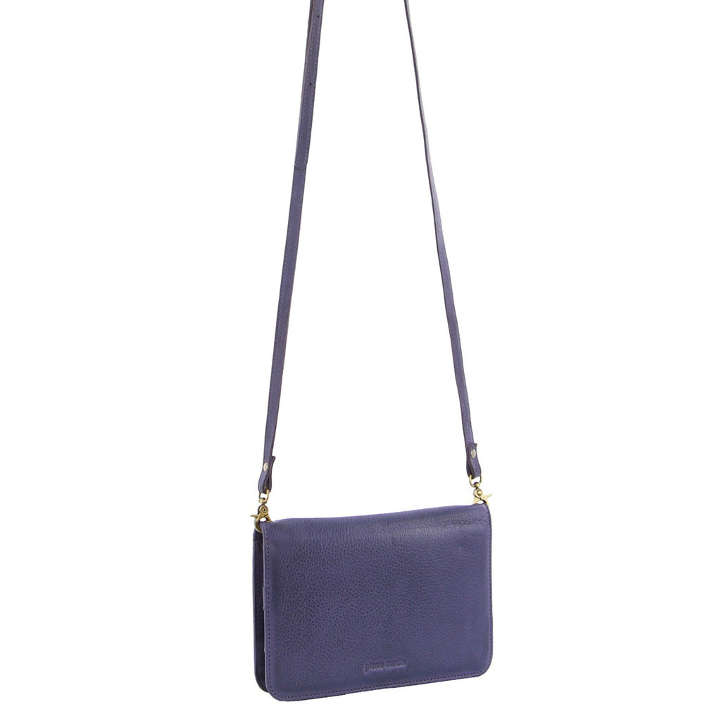 Pierre Cardin Ladies Leather Clutch Wallet - RFID Protected | Purple