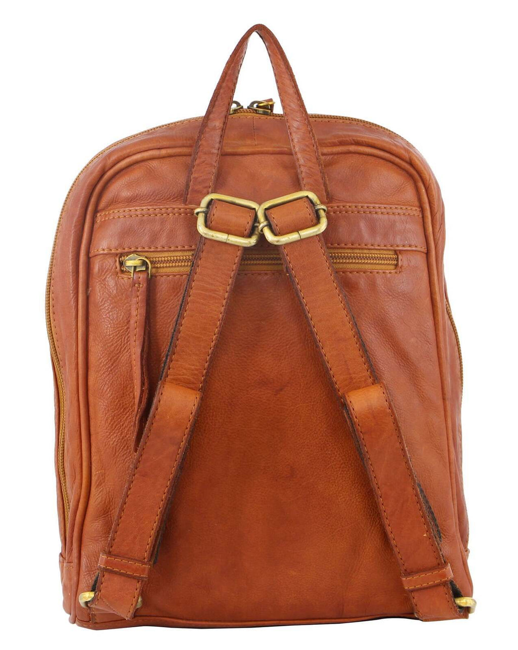 Pierre Cardin Woven Leather Backpack – Cognac