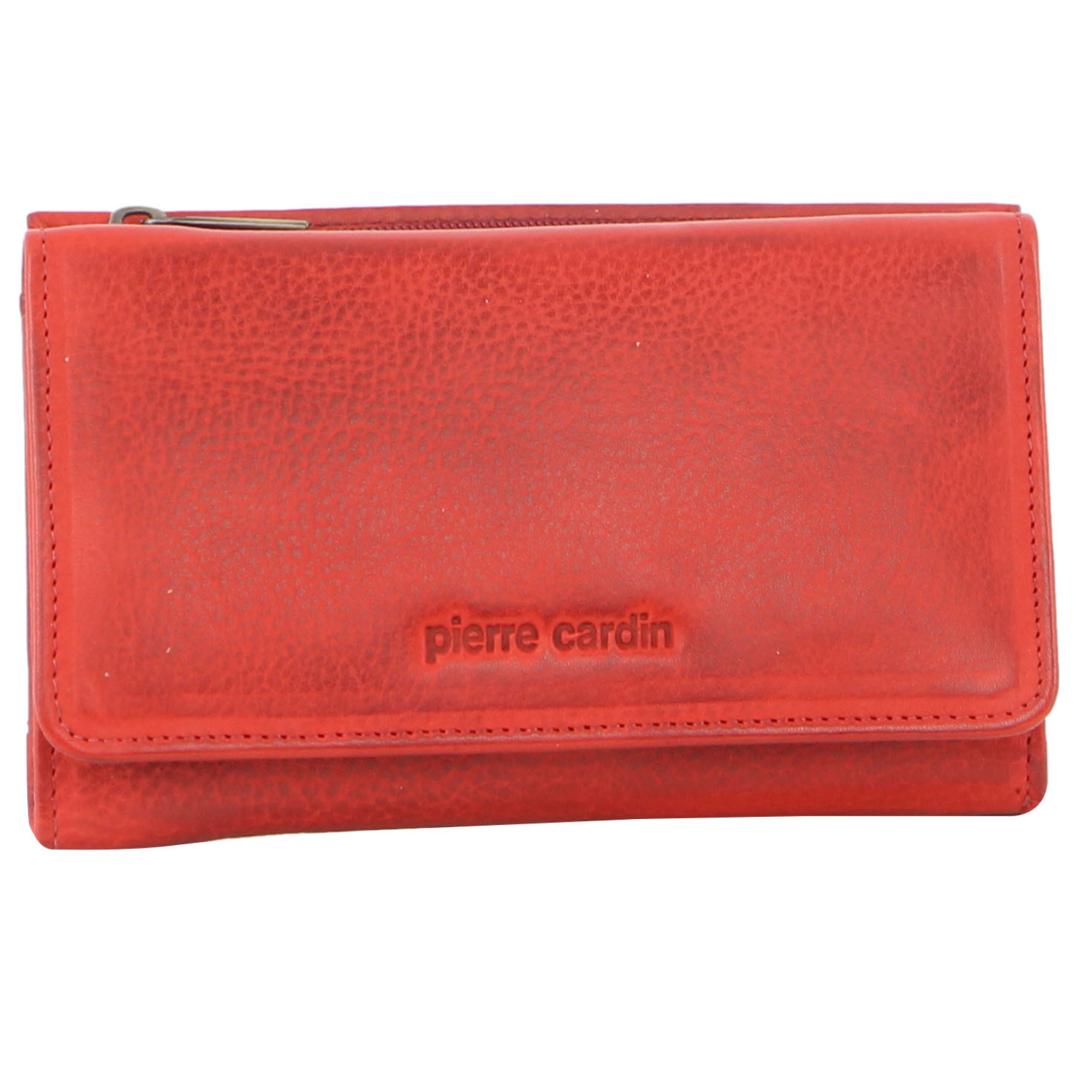 Pierre Cardin Rustic Trifold RFID Wallet – Red