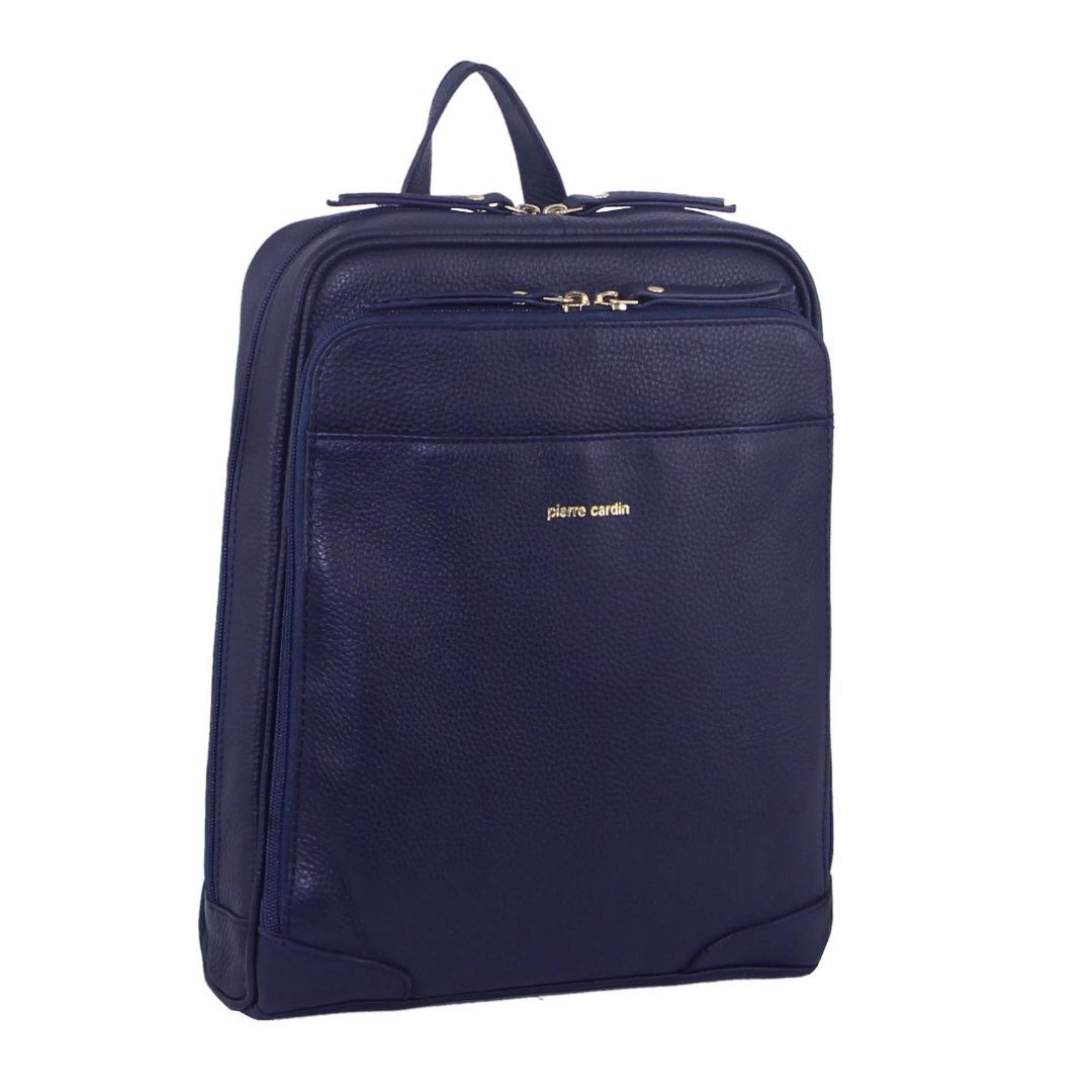Pierre Cardin Rustic Leather Backpack – Navy