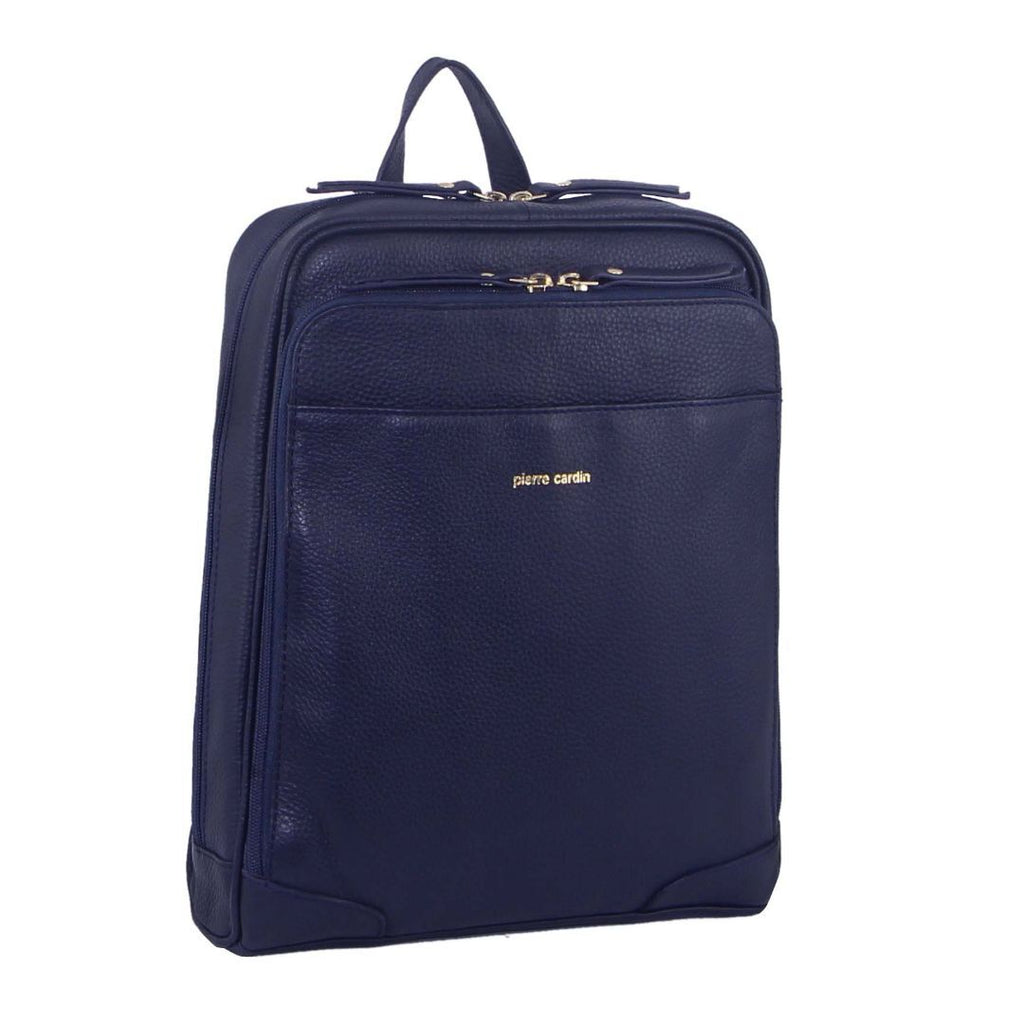 Pierre Cardin Rustic Leather Backpack – Navy