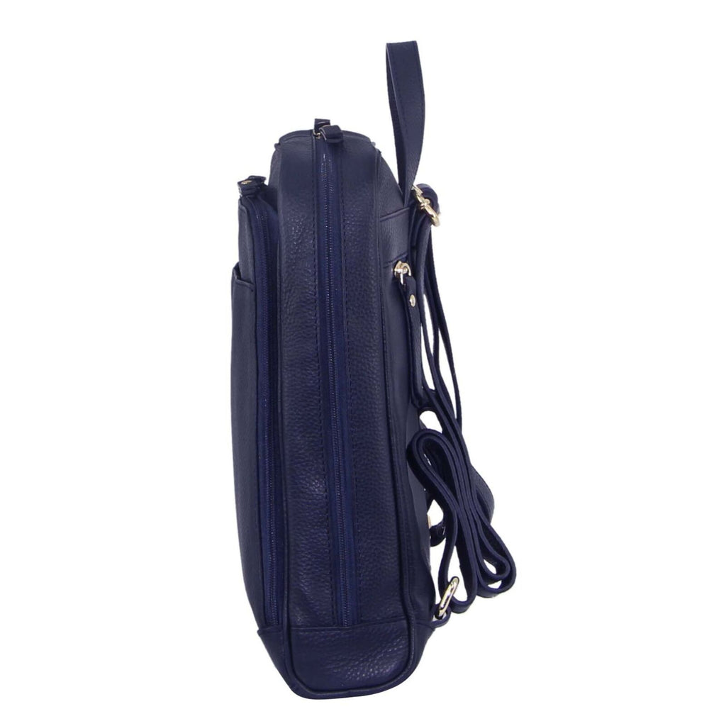 Pierre Cardin Rustic Leather Backpack – Navy