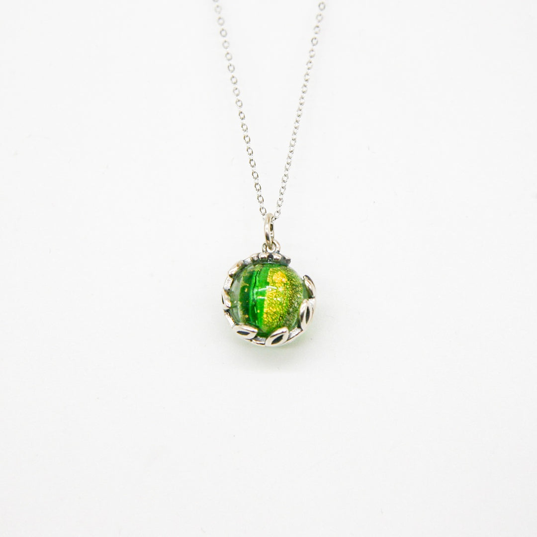 Aroma Diffuser Necklace Gift Box – Gold Green
