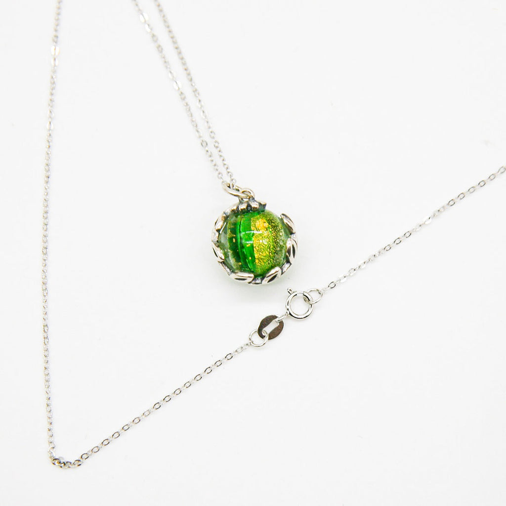 Aroma Diffuser Necklace Gift Box – Gold Green