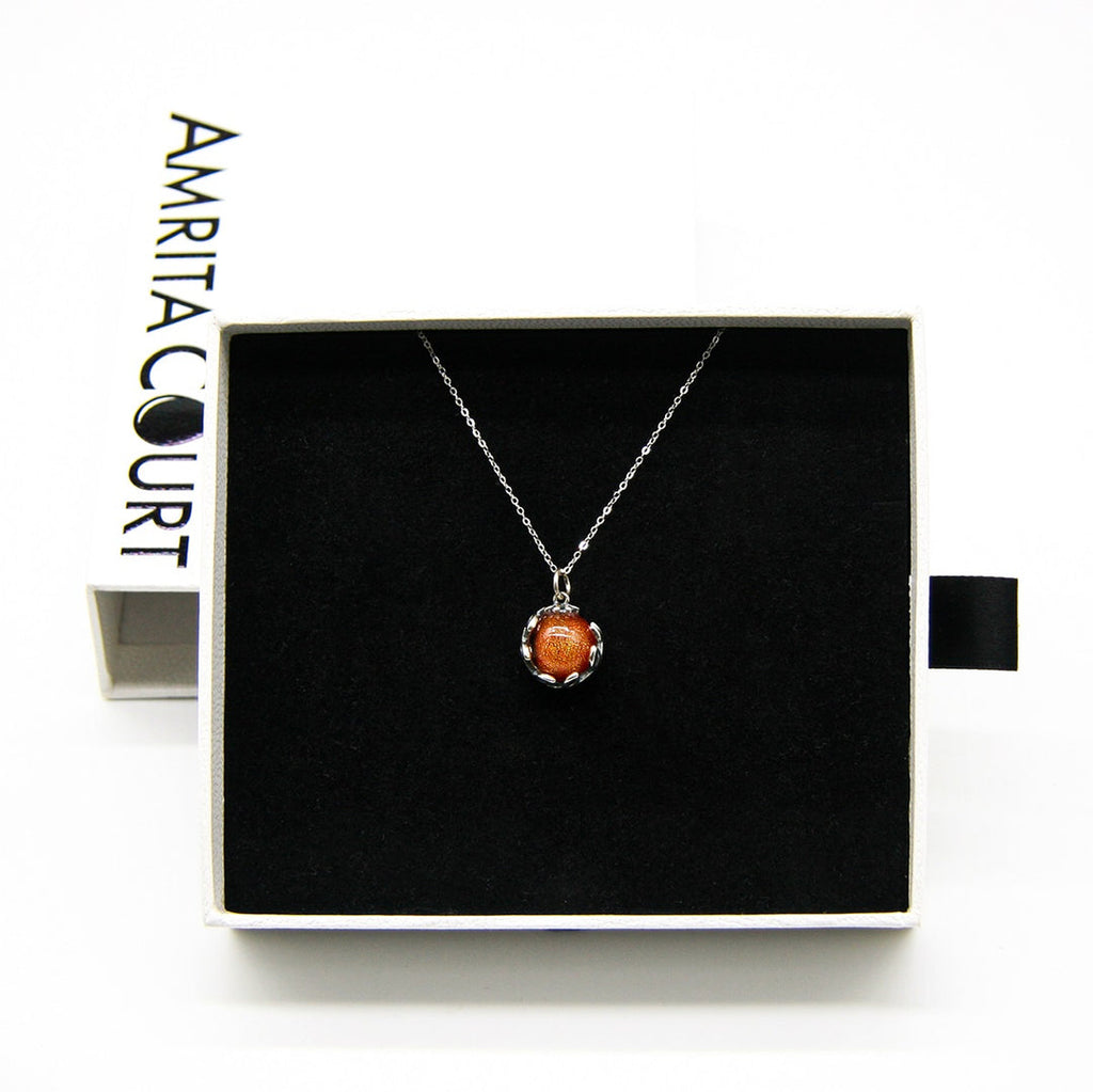 Aroma Diffuser Necklace Gift Box – Fire Red