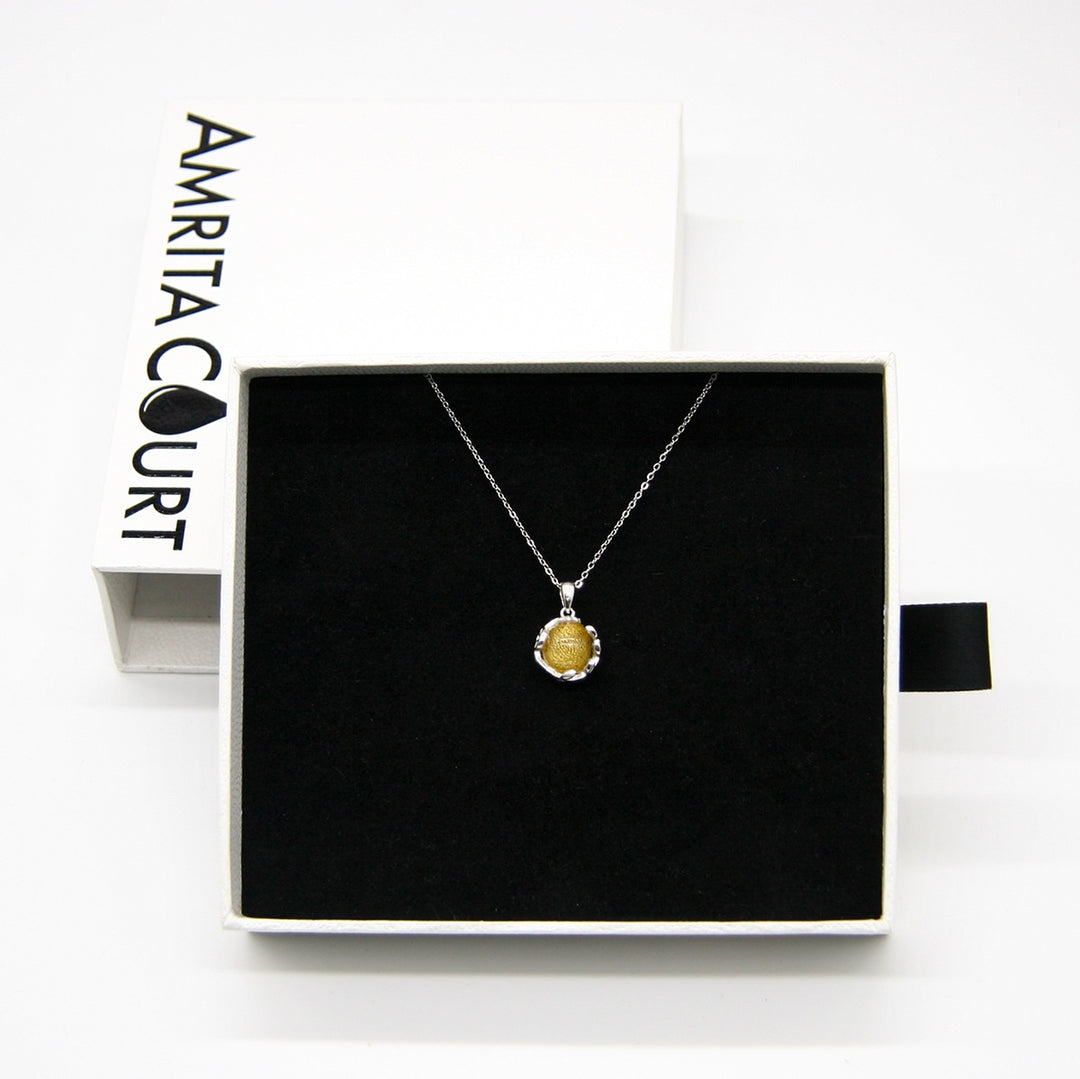 Aroma Diffuser Necklace Gift Box – Golden Yellow