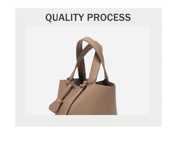 Elegant Leather Tote Handbag with Gold Lock Detail