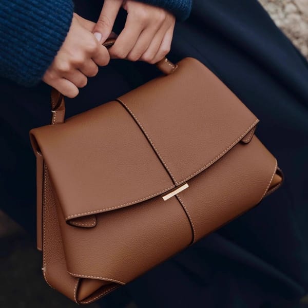 Genuine Cowhide Leather Top Handle Satchel - 5 Colours