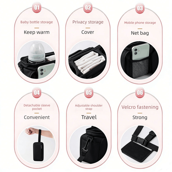 Universal Pram & Stroller Organiser Bag | 5 Colours