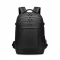 Black Travel Backpack Studio Shot