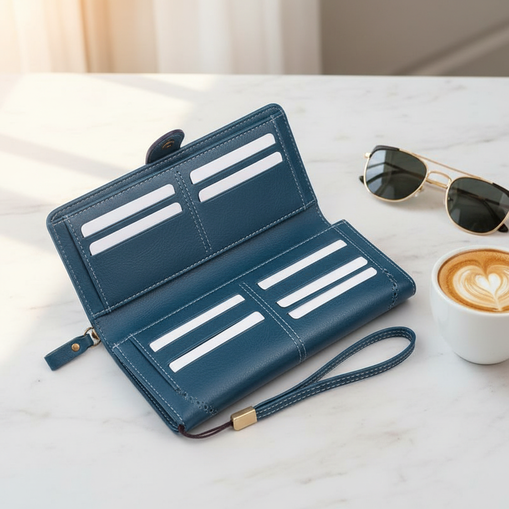 Blue Wallet Organiser Lifestyle