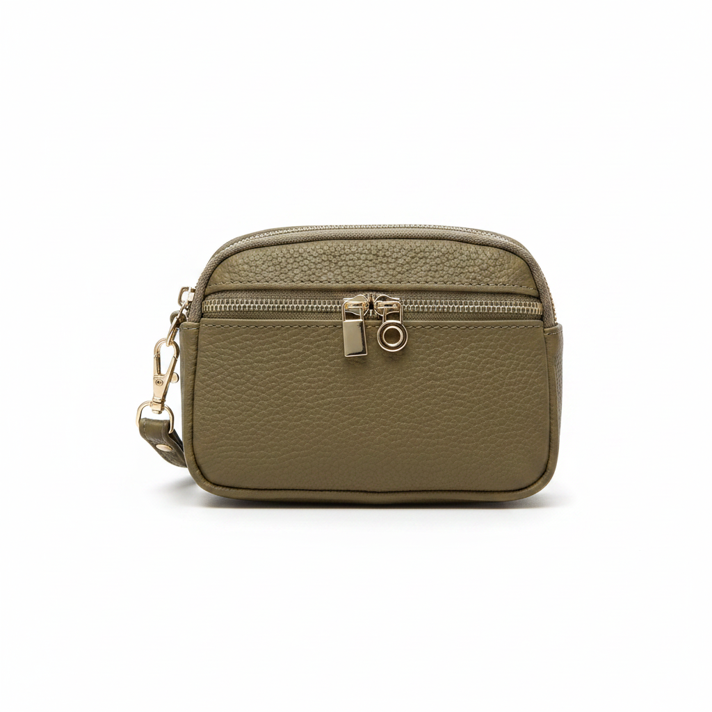 Mini Leather Wristlet Studio Shot