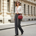 Round Croc Handbag Burgundy Lifestyle
