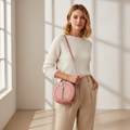 Round Croc Handbag Pink Lifestyle