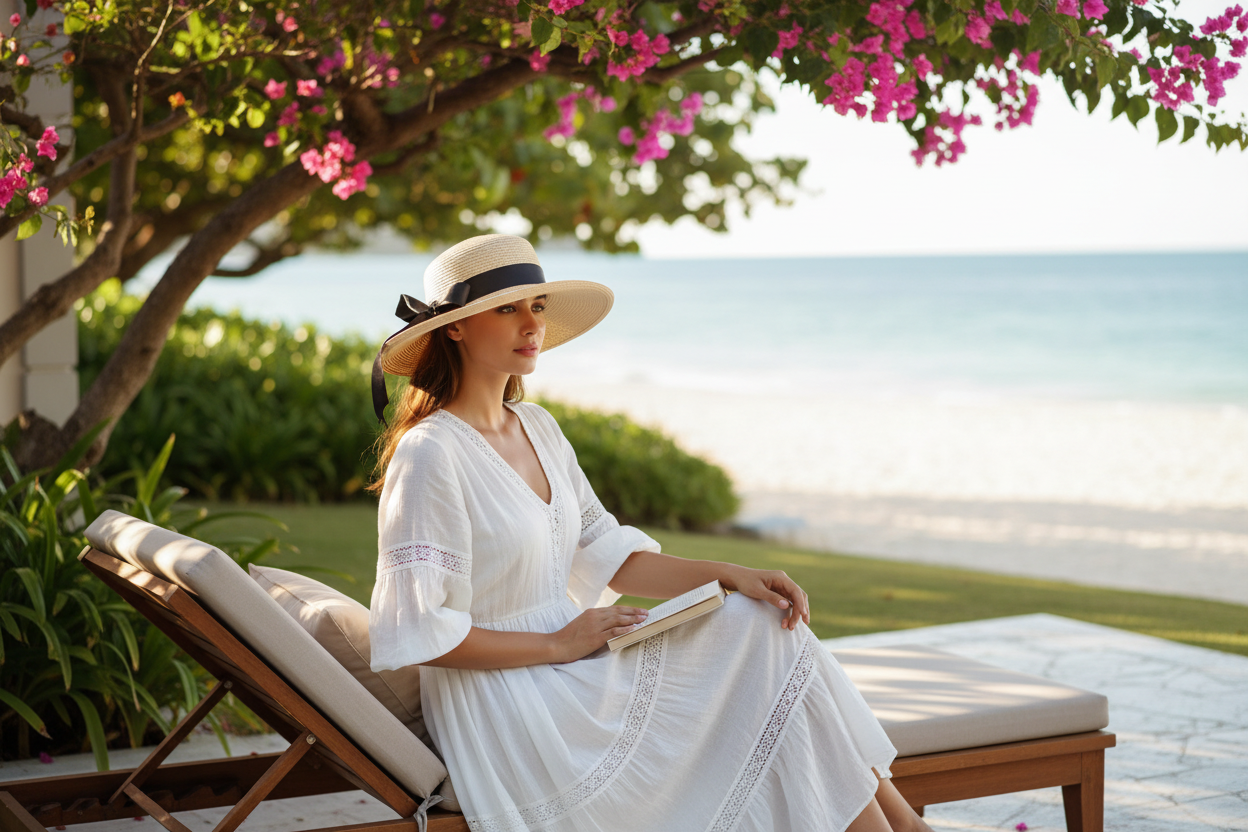 Wide Brim Straw Sun Hat Lifestyle